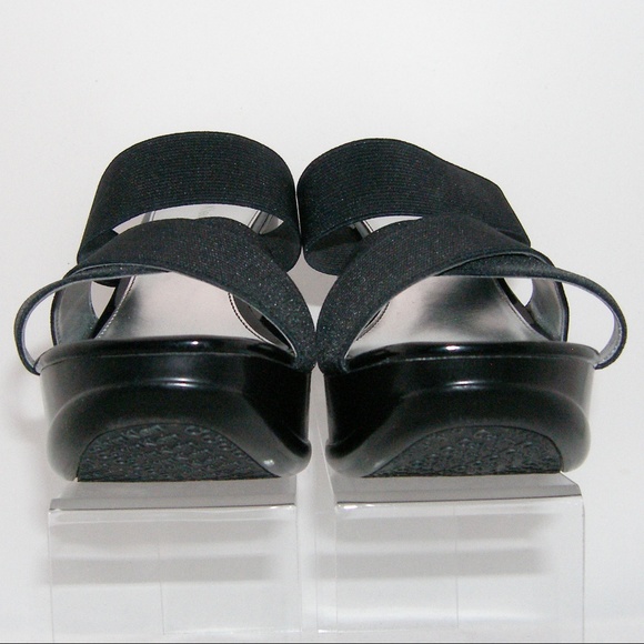 Calvin Klein 'Yathy' black platform wedges 8M - Picture 7 of 8